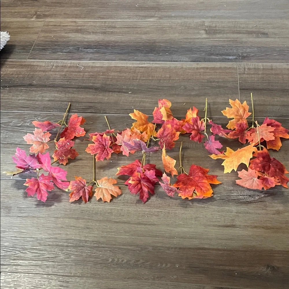 9 Artificial Silk  Autumn Leaf Picks